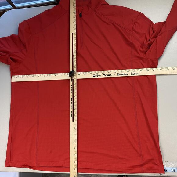 IBKUL Pullover Mens Extra Large Red Quarter Zip UPF 50+ Sun Quick Dry Athletic - Picture 6 of 10